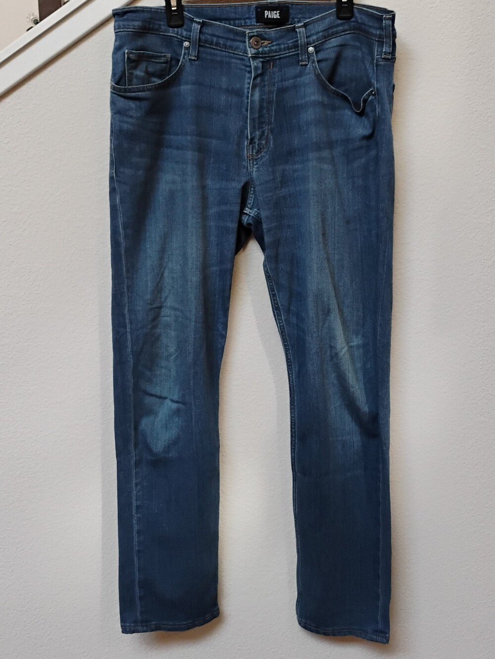 PAIGE Men’s Federal Distressed Slim Straight Jeans 36x32